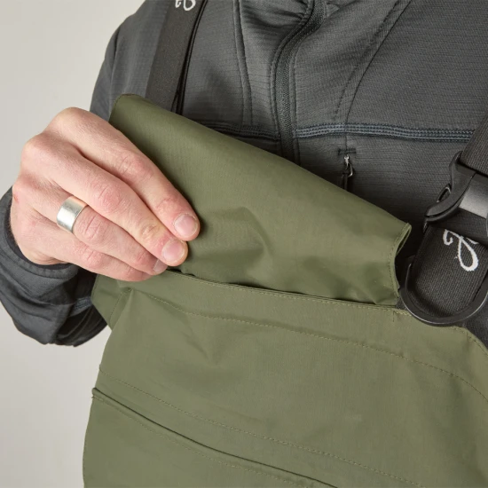 Caddis groen waadpak met sokvoet voor heren, XL, lang