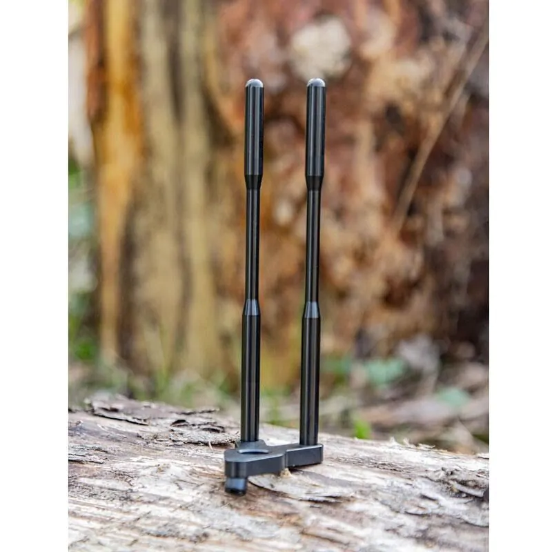 Snag Bars Oren Beetmelder Karpervissen Zwart Aluminium Snag Bar Oren Winddicht Hengel Connector voor Beetmelder