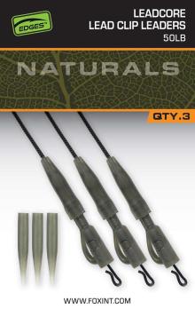 Fox Naturals Leadcore Power Grip Lead Clip Leader 50lb