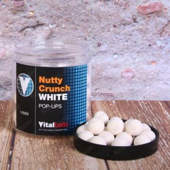Vital Baits Nutty Crunch Pop Ups 14mm White