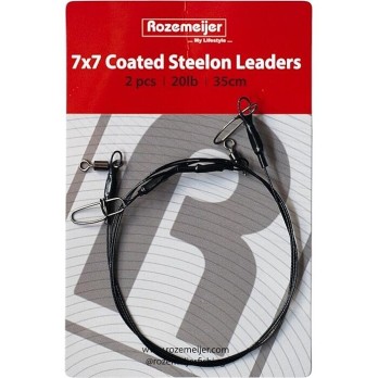 Rozemeijer 7x7 Coated Steelon Leaders 35cm 2 pcs