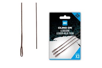 Nash Cling On Leadcore Leader 45 Lbs 75cm  (3stuks)
