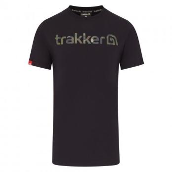 Trakker CR Logo T-Shirt Black Camo 