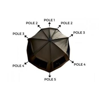 Trakker Tempest Brolly 100T Pole 3 long pole