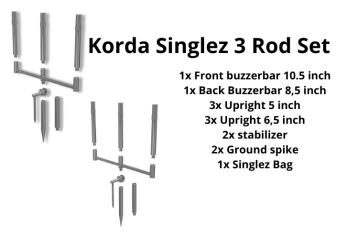 Korda Singlez 3  Rod Set Stainless